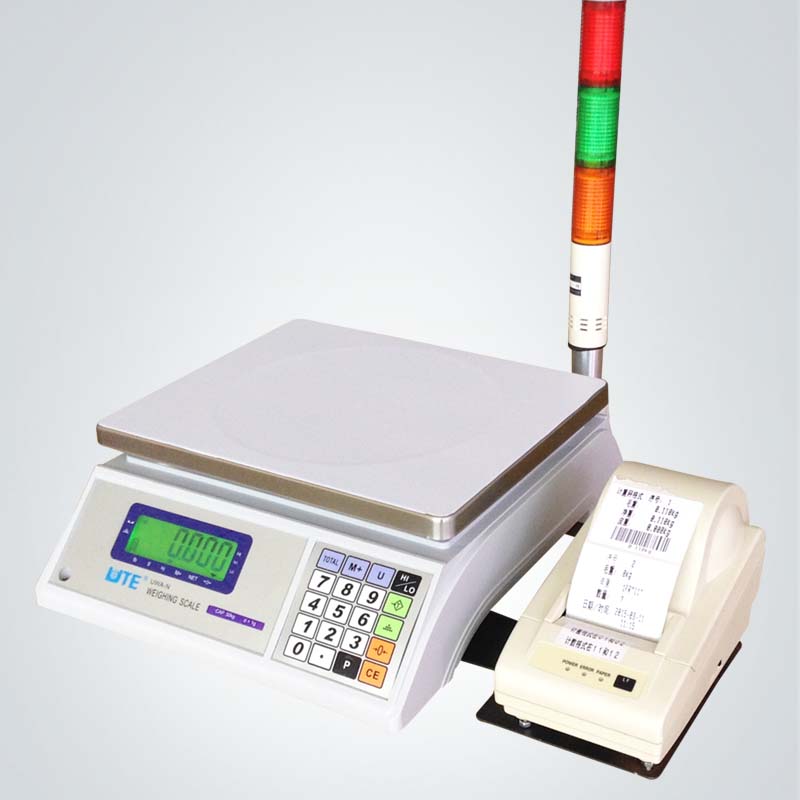 電子計重秤UWA-N+三色燈+打印機 電子計重秤UWA-N+三色燈+打印機